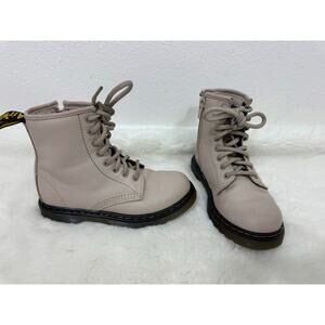 Dr. Martens Kids 1460 Taupe Leather Boots Size 11